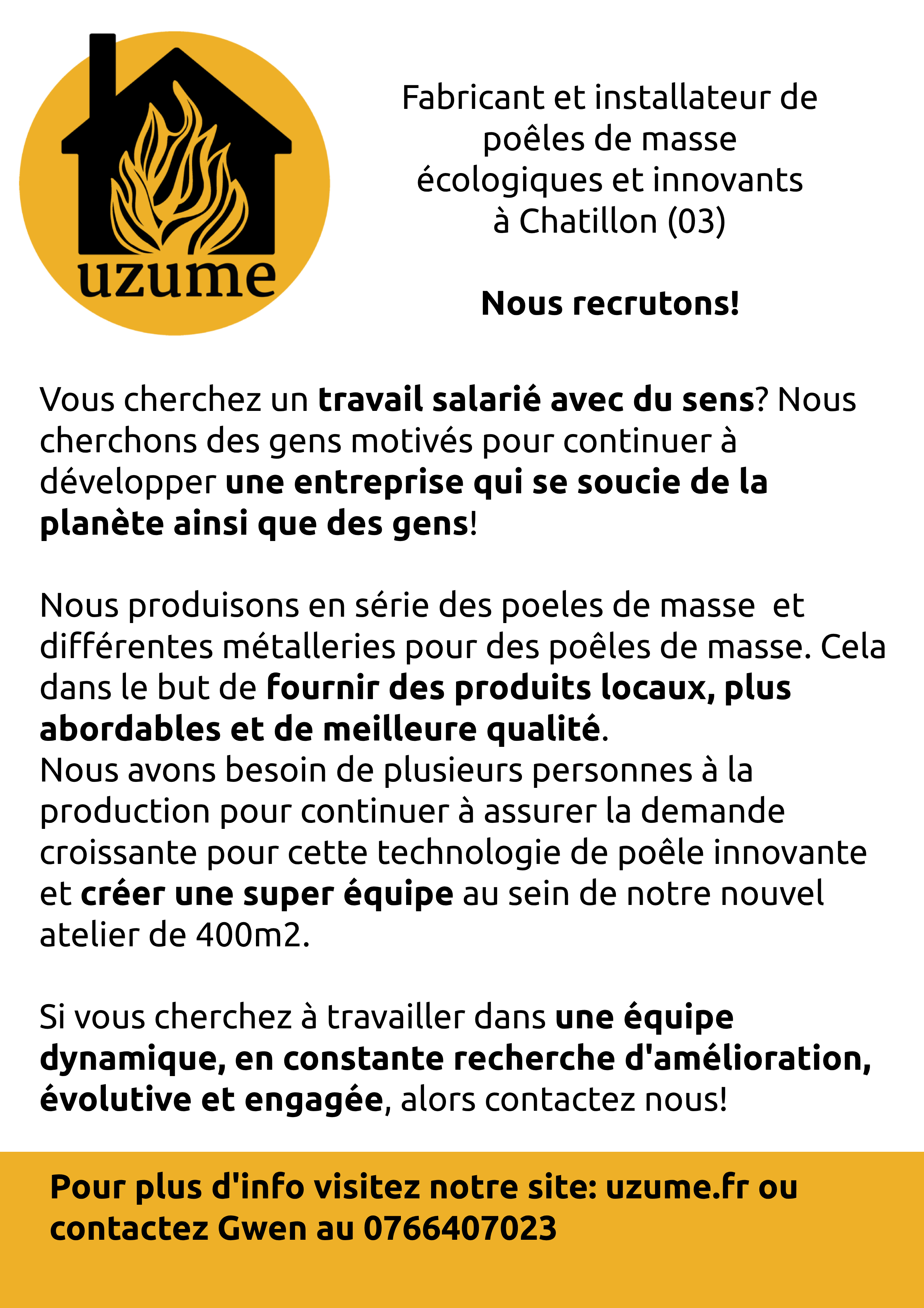 Flyer embauche uzume