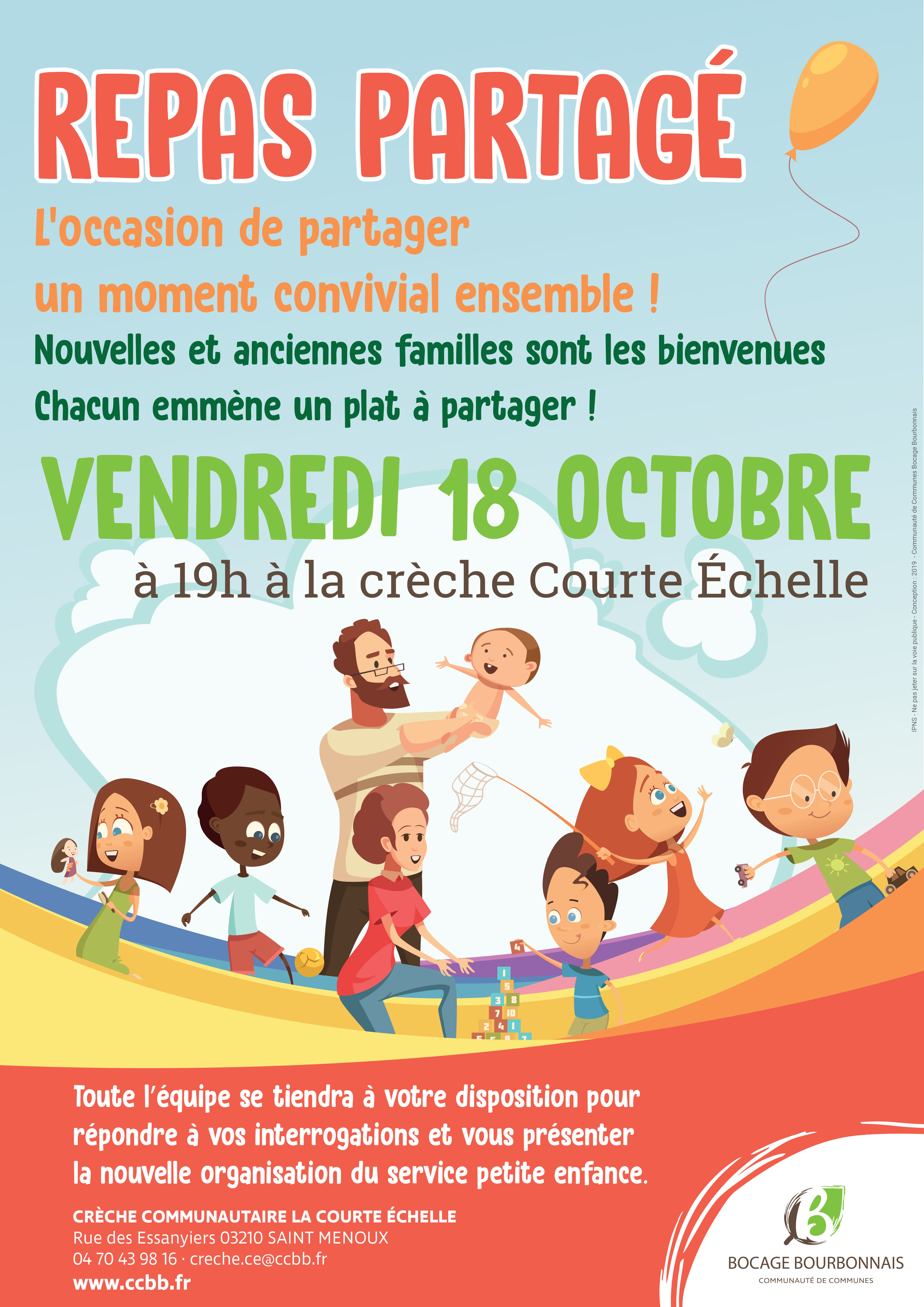 Affiche Rencontre Parents St Menoux oct 2019